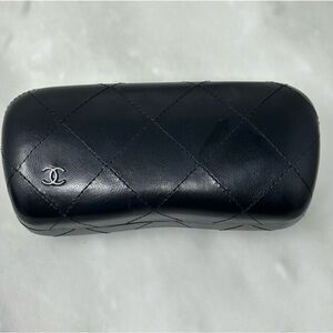 CHANEL Black Quilted Glasses Case